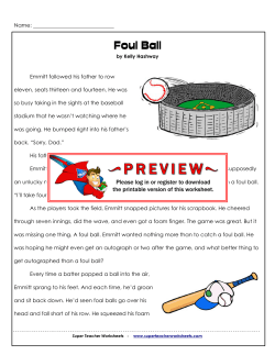 Foul Ball - Super Teacher Worksheets