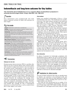 Indomethacin and long-term outcome for tiny babies