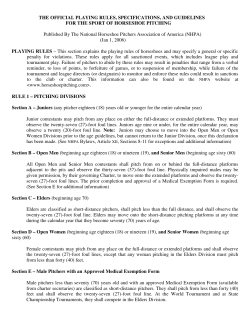 THE OFFICIAL PLAYING RULES, SPECIFICATIONS, AND