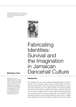 Fabricating Identities: Survival and the Imagination in Jamaican