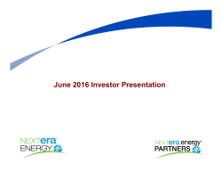 June 2016 Investor Presentation