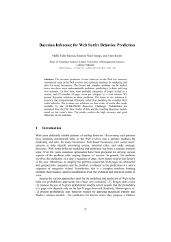 Bayesian Inference for Web Surfer Behavior Prediction