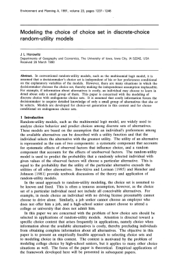 Modeling the choice of choice set in discrete