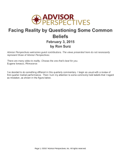 Facing Reality by Questioning Some Common Beliefs