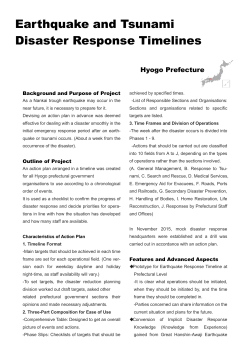 Earthquake and Tsunami Disaster Response Timelines