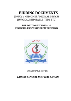 on Bidding Documents. - Lahore General Hospital