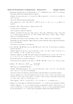 Math 214 Foundations of Mathematics Homework 8 Sample solution