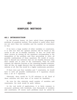 SIMPLEX METHOD