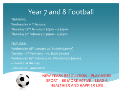 Year 7 and 8 Football - Sir James Smith`s School