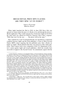 Broad Retail Price MFN Clauses: Are They RPM "at Its Worst"?