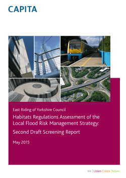 Habitats Regulations Assessment of the Local Flood Risk