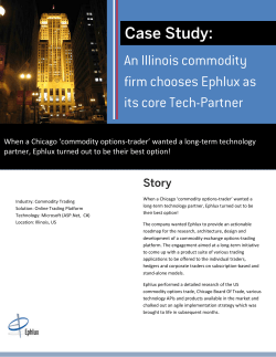 Case Study: An Illinois commodity firm chooses Ephlux as its core