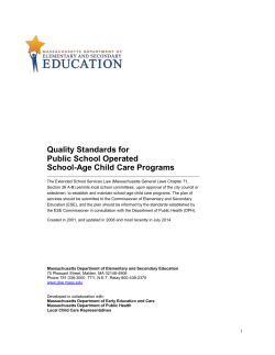 Standards for Public School Operated School