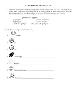STEM-CHANGING -IR VERBS: E&mdash;IE