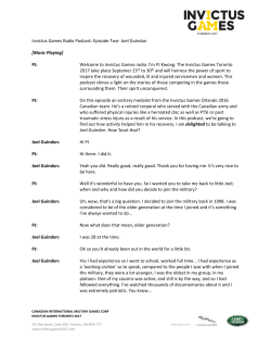 Invictus Games Radio Podcast: Episode Two