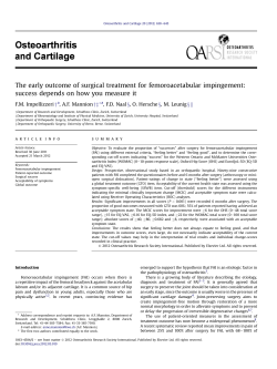 The early outcome of surgical treatment for femoroacetabular