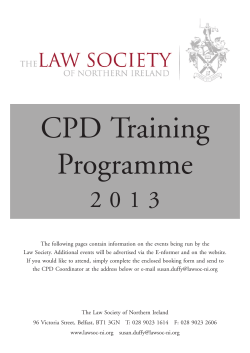 Main Programme proof - The Law Society of Northern Ireland