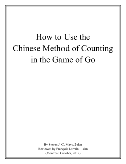 How to Use the Chinese Method of Counting in the Game of Go
