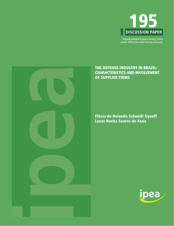 THE DEFENSE INDUSTRY IN BRAZIL