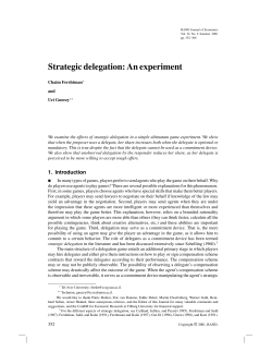 Strategic delegation: An experiment