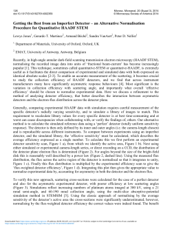Getting the Best from an Imperfect Detector &ndash; an Alternative