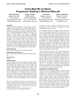 Progression Raiding in World of Warcraft