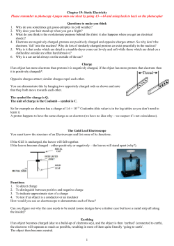 Static Electricity - The Physics Teacher