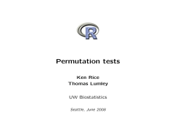 Permutation tests