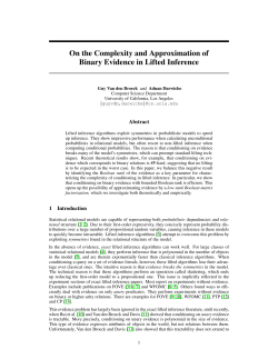 On the Complexity and Approximation of Binary Evidence in