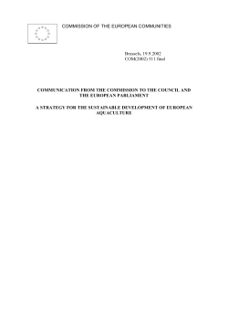 511 final COMMUNICATION FROM THE