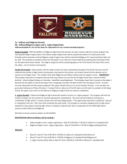 Letter regarding Summer 2017 Vallivue