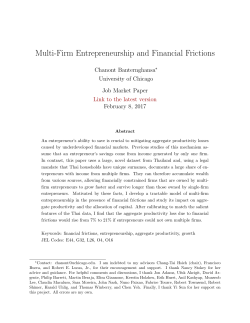 Multi-Firm Entrepreneurship and Financial Frictions