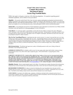 Arena Flag Football Rules - Grand Valley State University