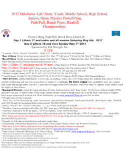 2017 Oklahoma AAU State, Youth, Middle School, High School