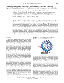 Equilibrium Distribution of Permeants in Polyelectrolyte