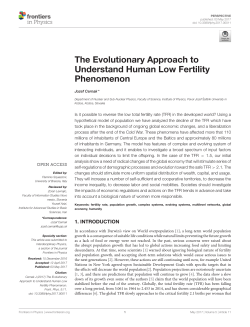 The Evolutionary Approach to Understand Human Low