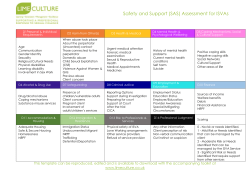the Safety and Support (SAS) Assessment