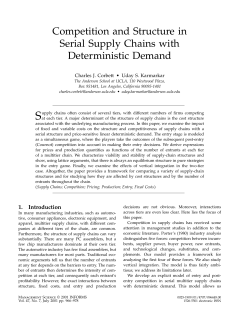 Competition and Structure in Serial Supply Chains with