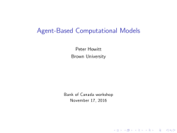 Agent-Based Computational Models