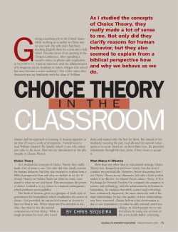 Choice Theory in the classroom - Circle