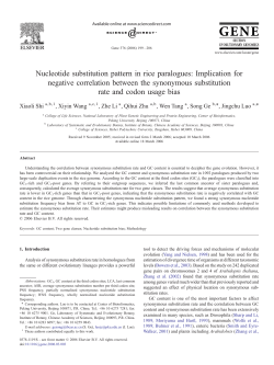 Nucleotide substitution pattern in rice paralogues: Implication