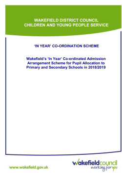 In-year Coordination Scheme 2018-19