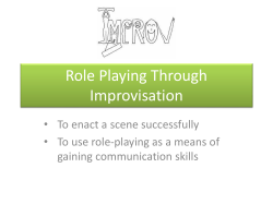 Role Playing Through Improvisation