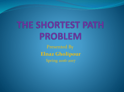 THE SHORTEST PATH PROBLEM