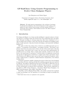 GP-EndChess: Using Genetic Programming to Evolve Chess