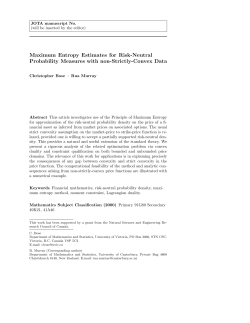Maximum Entropy Estimates for Risk-Neutral Probability