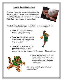 Game/Sports Team PowerPoint