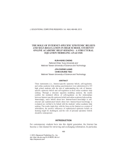 the role of internet-specific epistemic beliefs and self