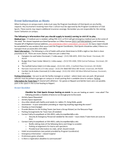 Event Host Checklist - University of Cincinnati