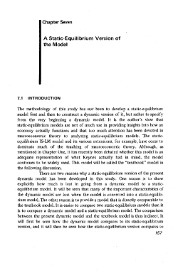A Static-Equilibrium Version of the Model